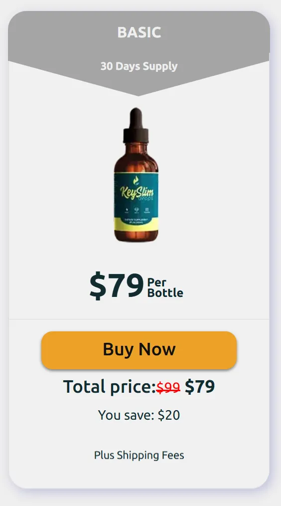 KeySlim Drops price 1 bottle